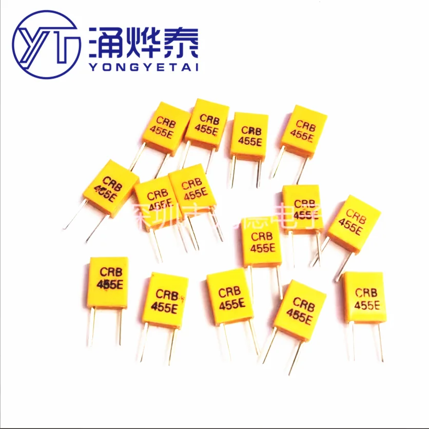 YYT 10PCS High-quality remote control crystal oscillator CRB455E 455KHZ 455 straight pin resonator