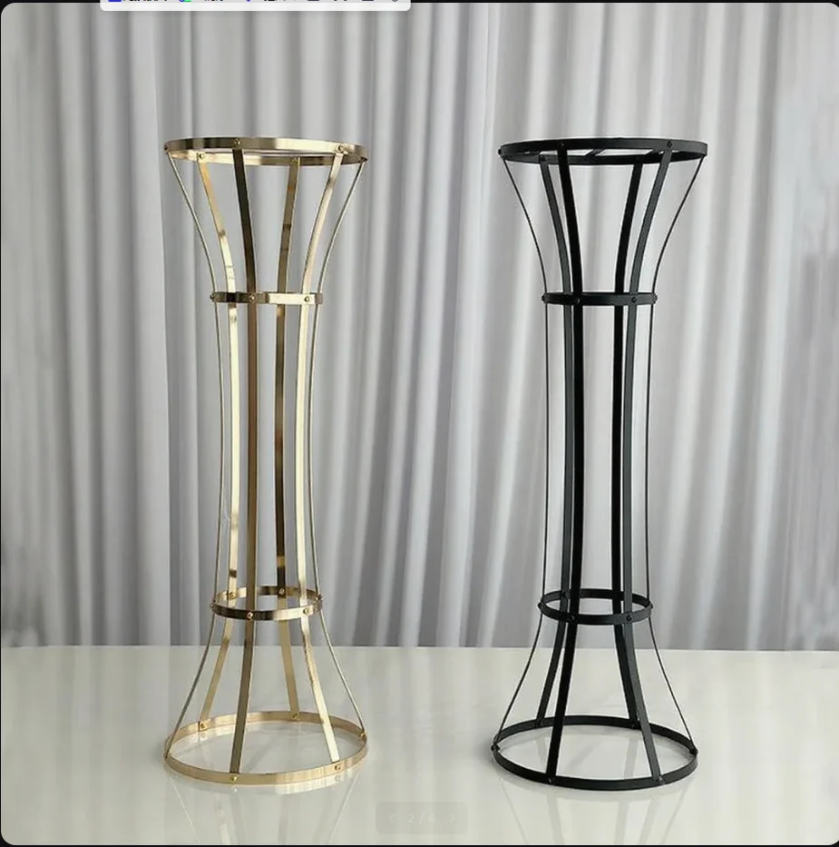 Vergoldeter Blumenständer 90 cm hoch für Hochzeitstischdekorationen – Detail 5