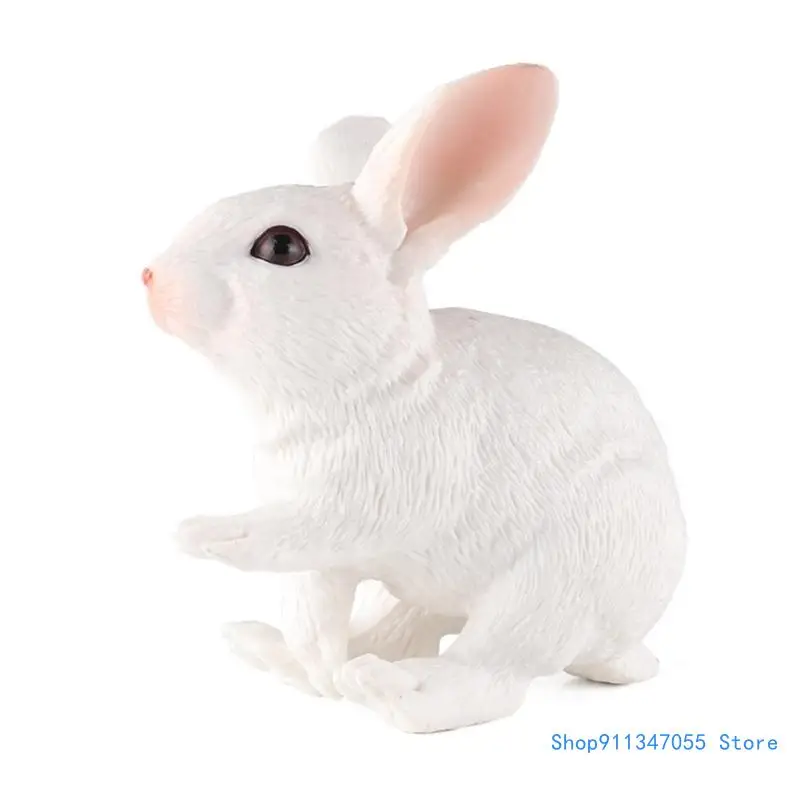 Life Like Rabbit Toy Farm Animal Model Figure Solid Figurine Children BagFiller Drop shipping