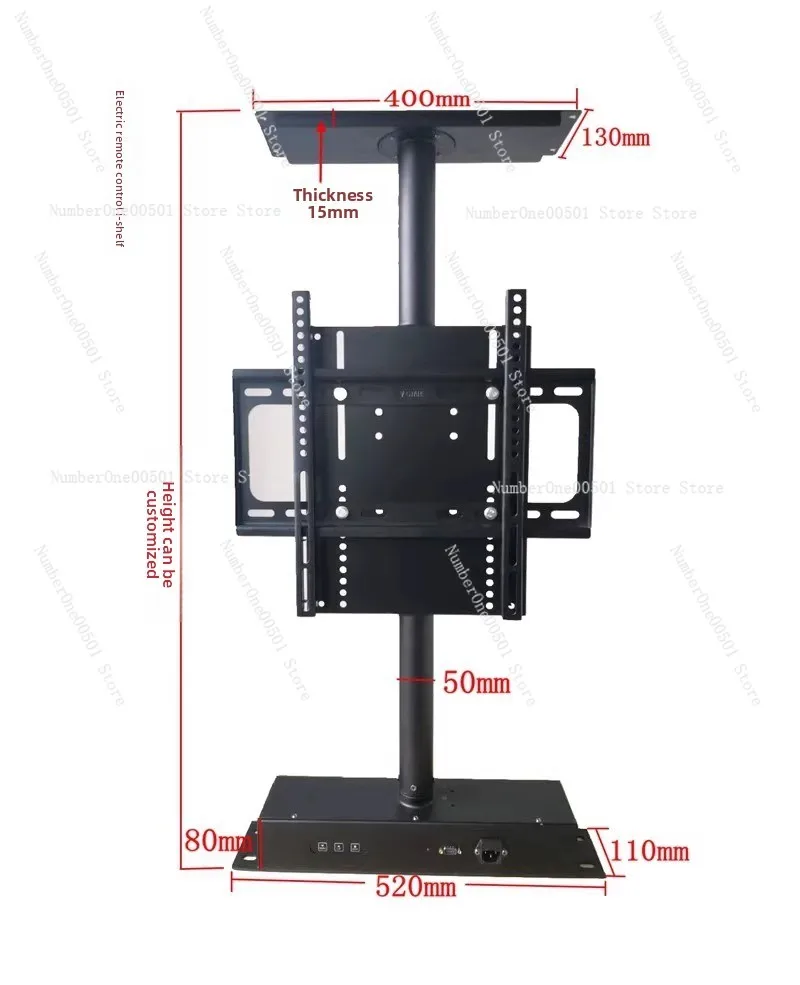 ​ ​​​ ​​360 Degree Electric TV Rotating Stand Remote Control LCD Monitor Swivel Mount Bracket for Flat Screen​