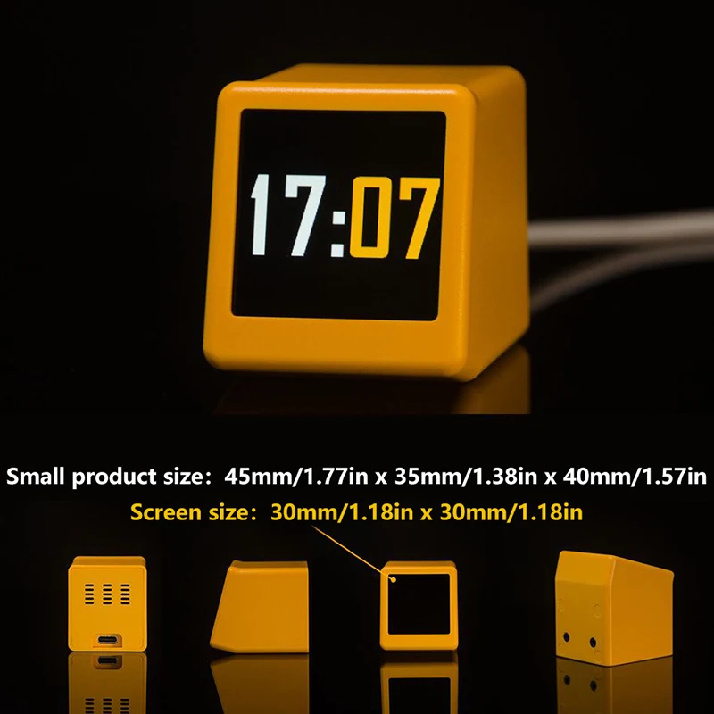 Small Portable Smart Wifi Weather Station Display Weather Temperature Humidity Time Alarm Clock Desktop Decoration