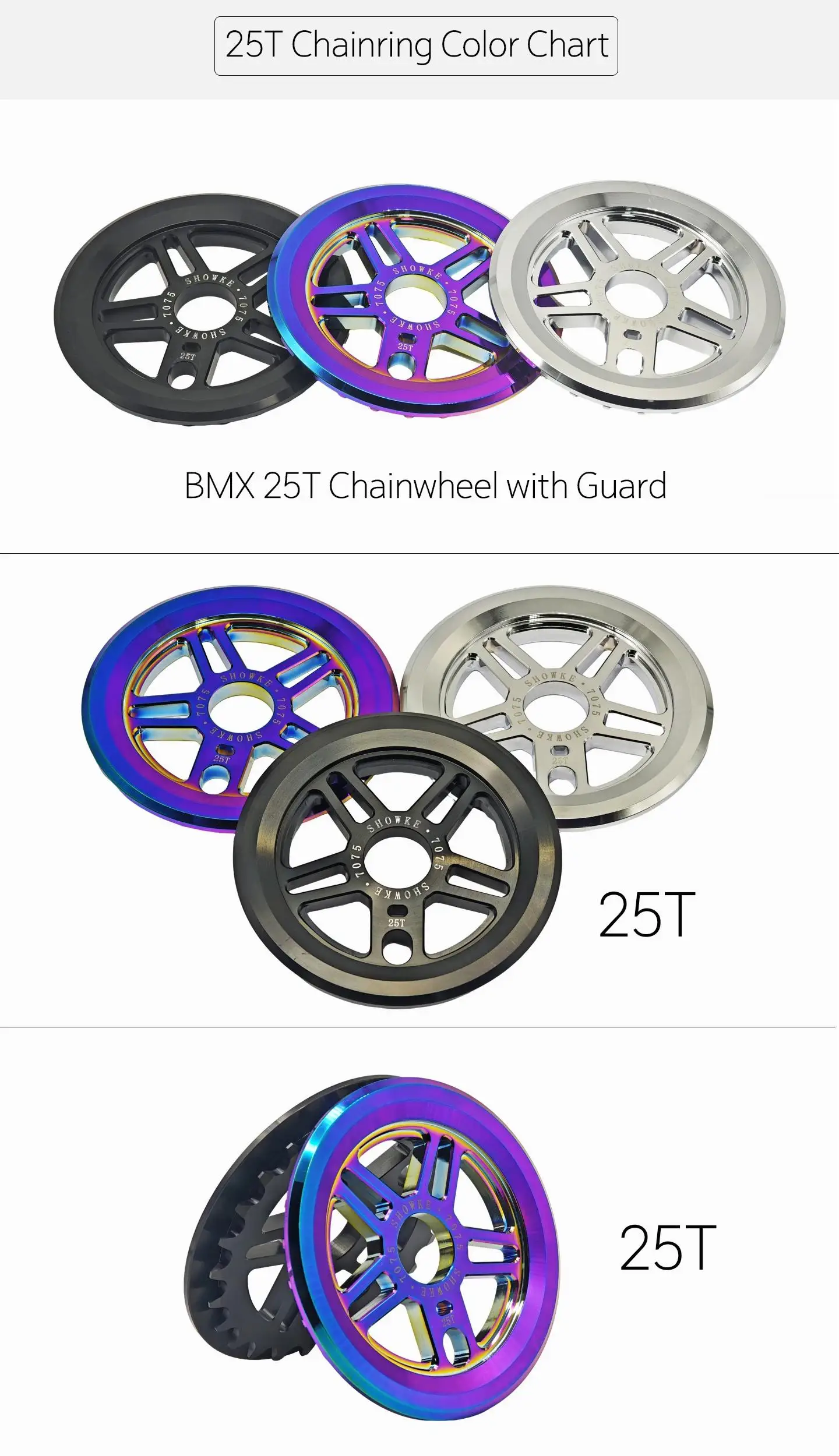BMX Kettenblatt 1/2"*1/8" 25/28T Leichtgewichtige Aluminiumlegierung 7075 CNC Fahrrad-Kettenrad Rennleistung Fahrrad-Kettenblatt BMX-Teile – Detail 7