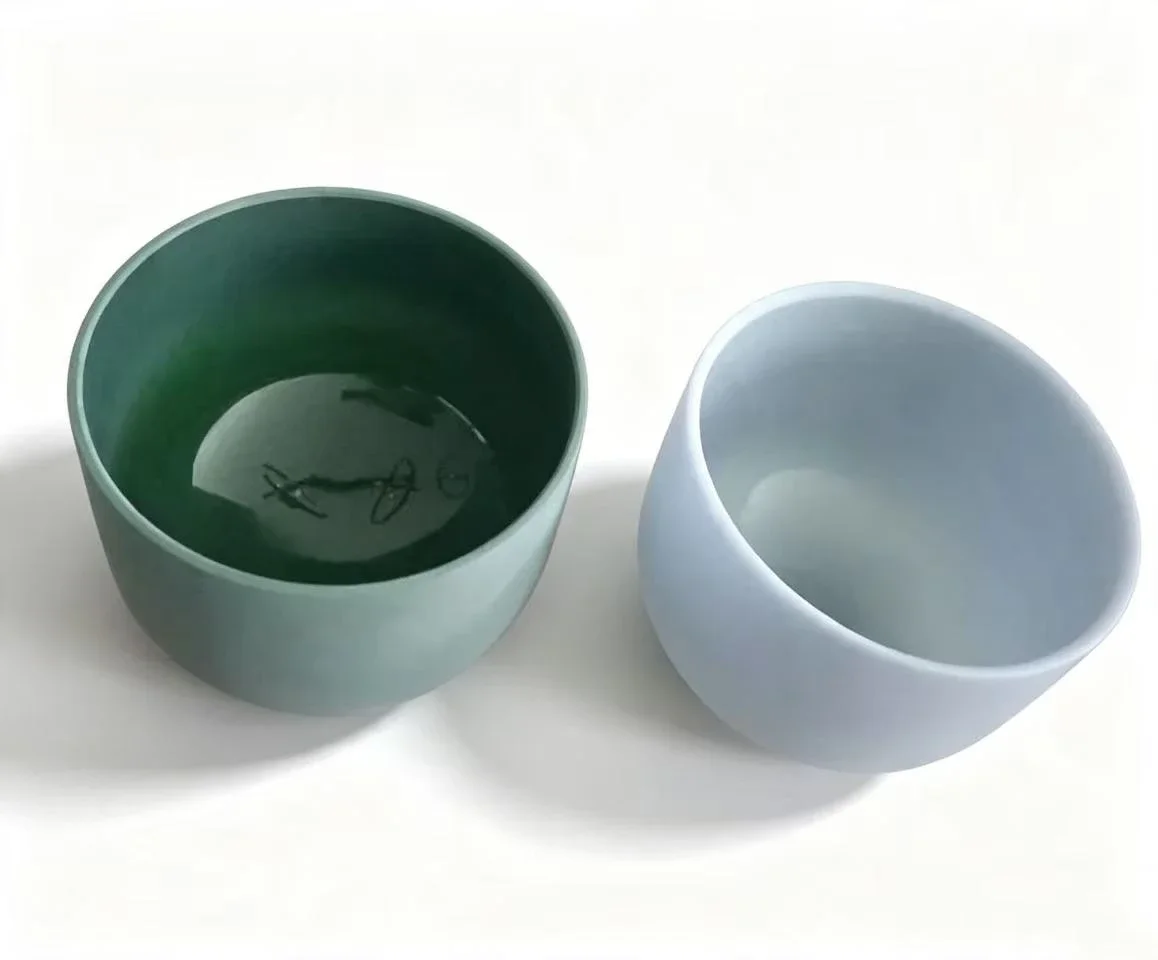 STAR LINKUP 8-10inch 2-piece Set of Gemstone Fused Crystal Singing Bowl 8