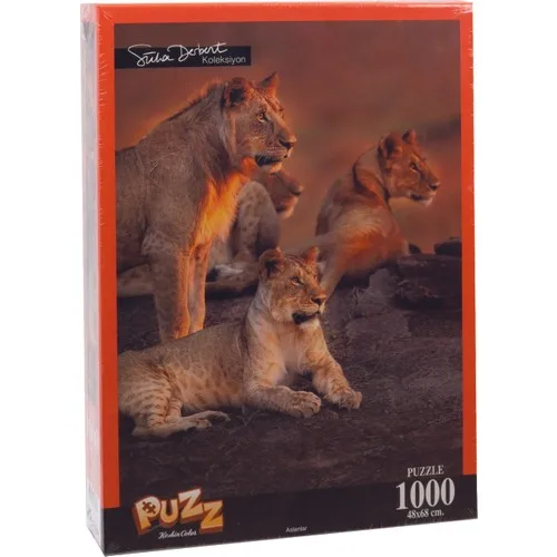 Puzz K.Color 68*48 1000 li Jigsaw Lions (Süha Derbent)