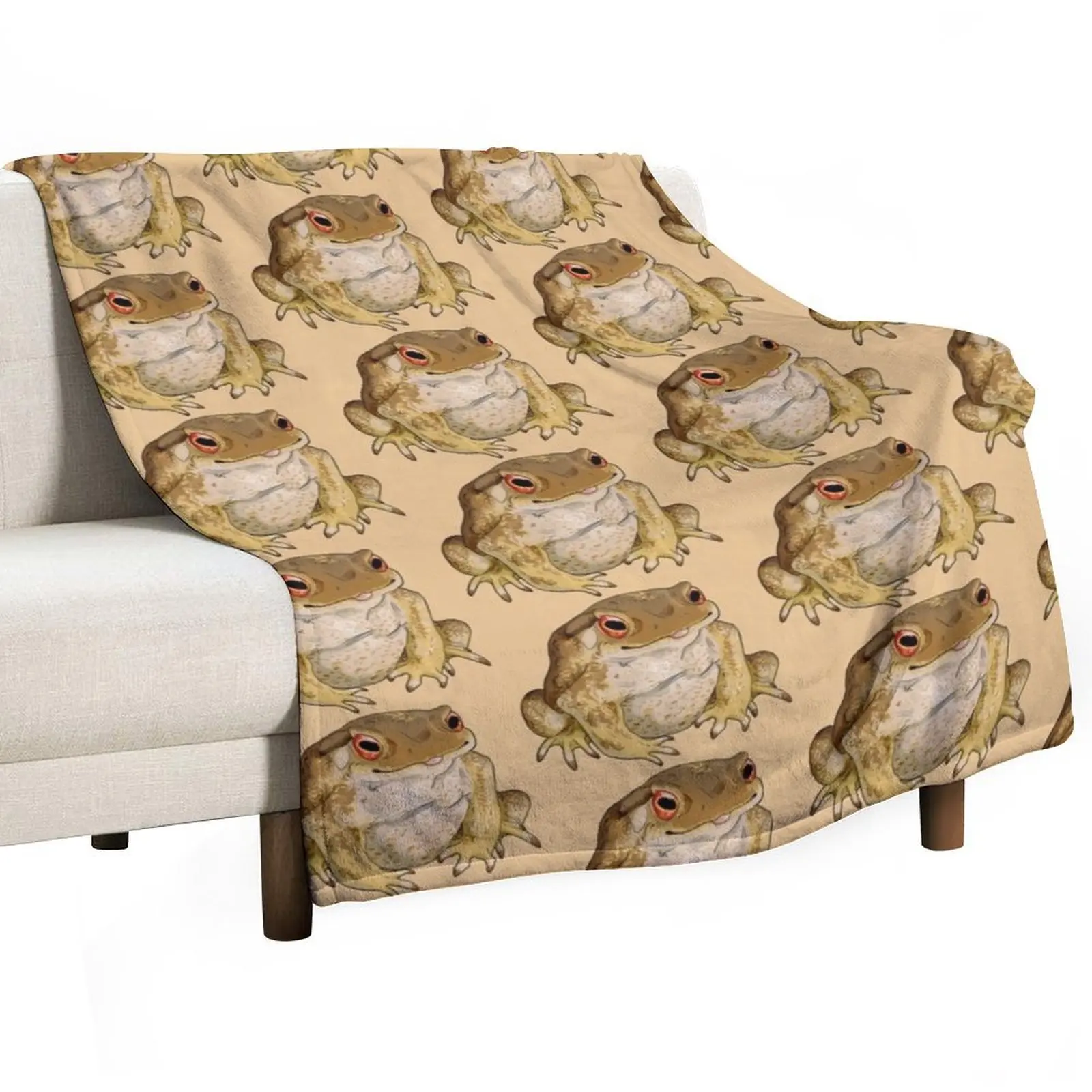 

Common European toad Throw Blanket Travel Luxury Brand Heavy Decorative Throw Blankets