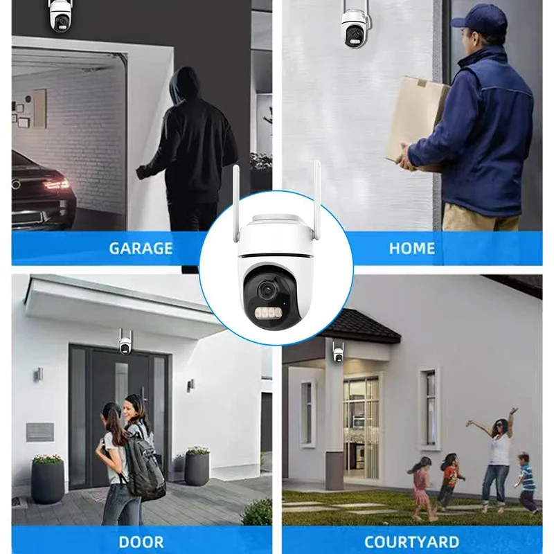 Cámara IP WiFi para exteriores, seguimiento automático AI, cámara de seguridad para el hogar, vídeo, vigilancia CCTV inalámbrica, cámara Onvif P2P iCSEE