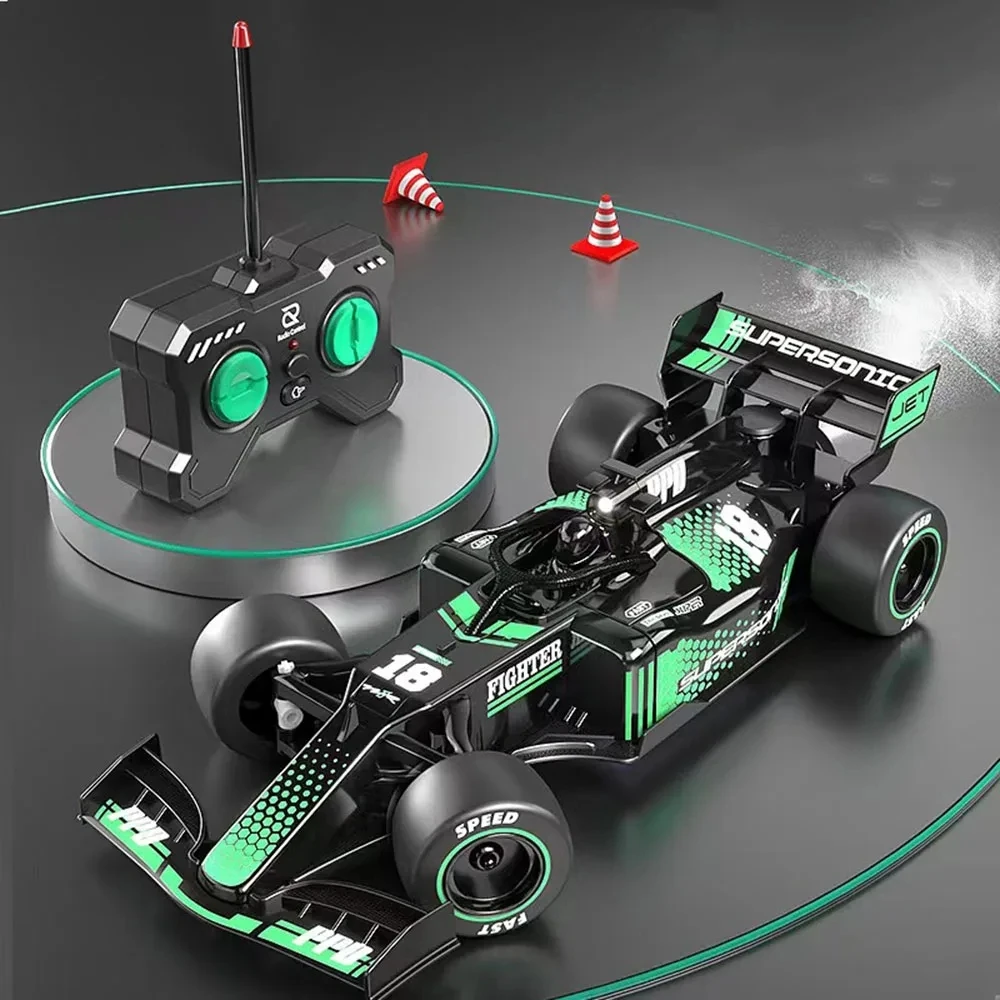 F1 1:18 wyścigowa elektryczna samochód formuła sterowanie radiowe szybki akumulator Spray elektryczny samochód do driftu równanie zabawki dla dzieci