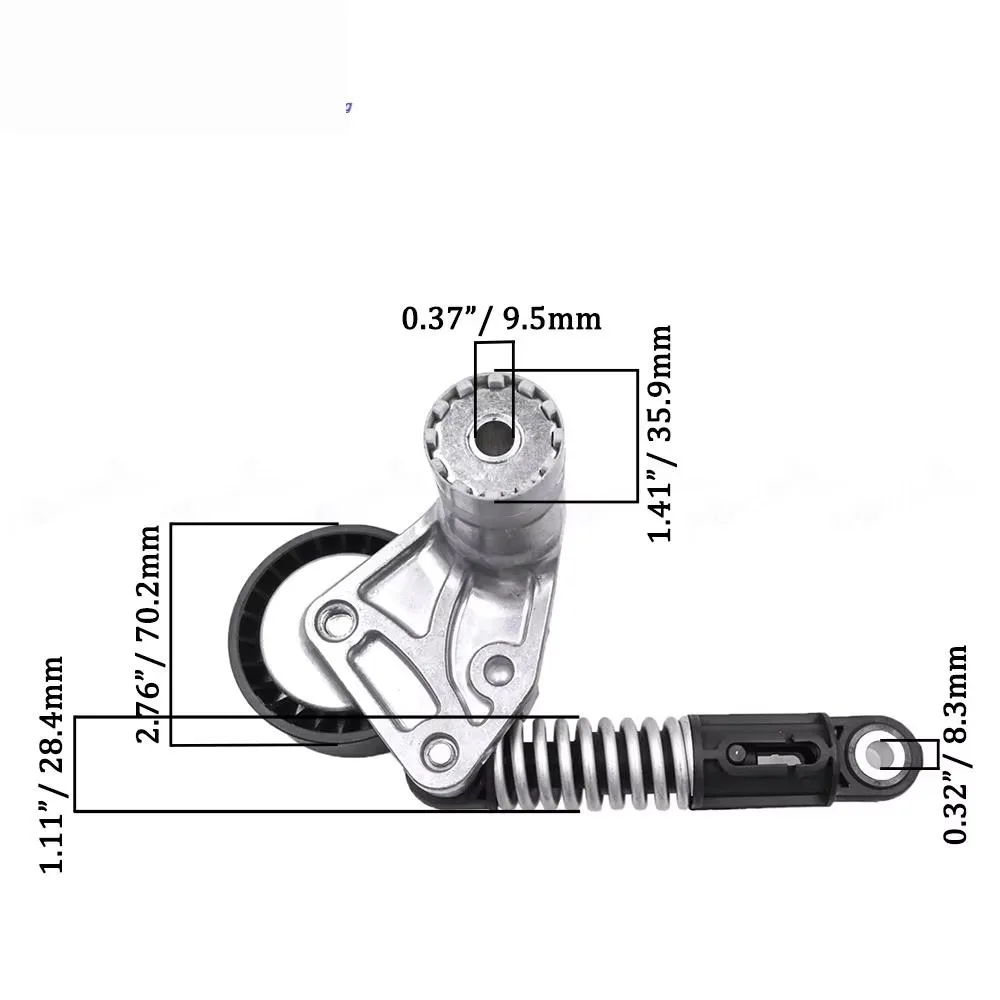 Tensor de Correa de Ventilador Compatible con Ssangyong Actyon Korando Rexton W Rodius II 2,2 2,0 XDI 6712000270 6712000370 17220001
