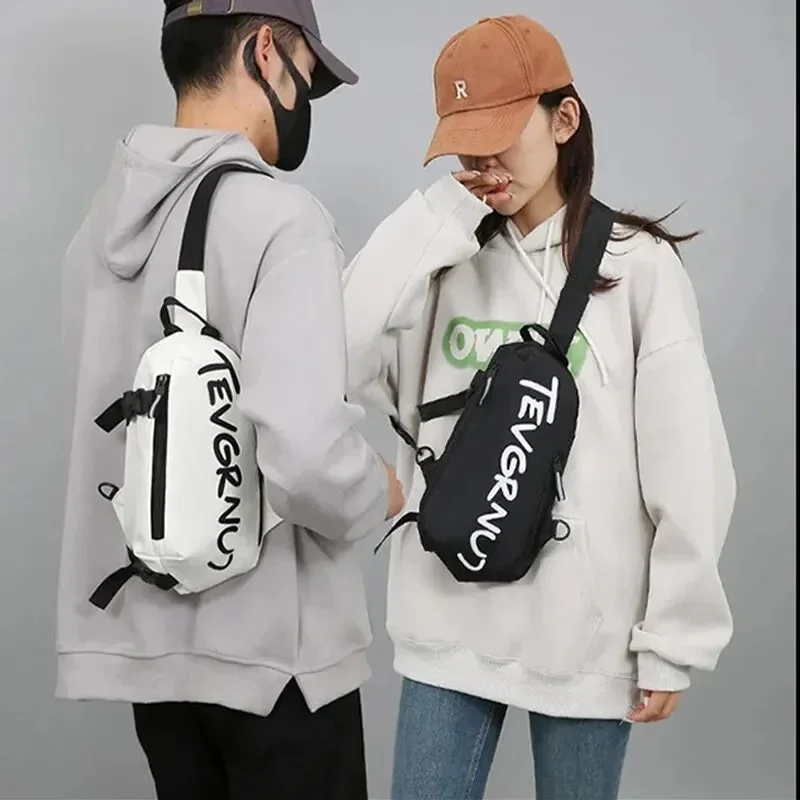 

Autumn and Winter Nylon Chest Bag Trendy and Fashionable Women's Shoulder Bag Sports and Leisure Men's Oblique Straddle Bag