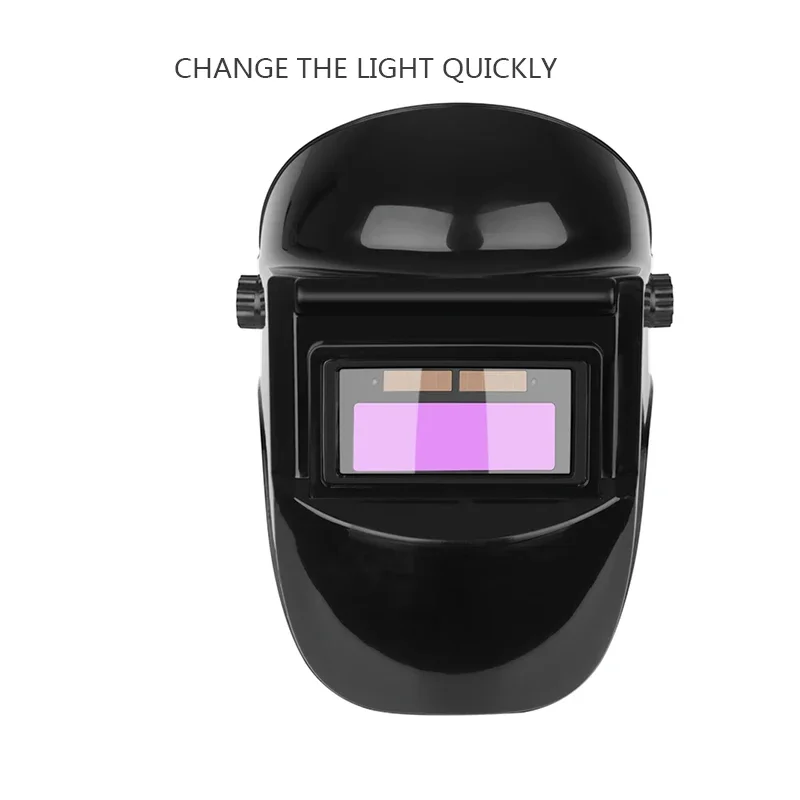 หมวกกันน็อคเชื่อม Solar Auto-Darkening, อาร์กอน Arc Welding Head-Mounted Face Shield, แบบพกพาไฟฟ้าเชื่อมโล่