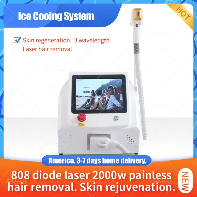 

Portable 755nm 808nm 1064nm Diode Permanent Painless Hair Removal Laser Machine Suitable For Beauty Salons