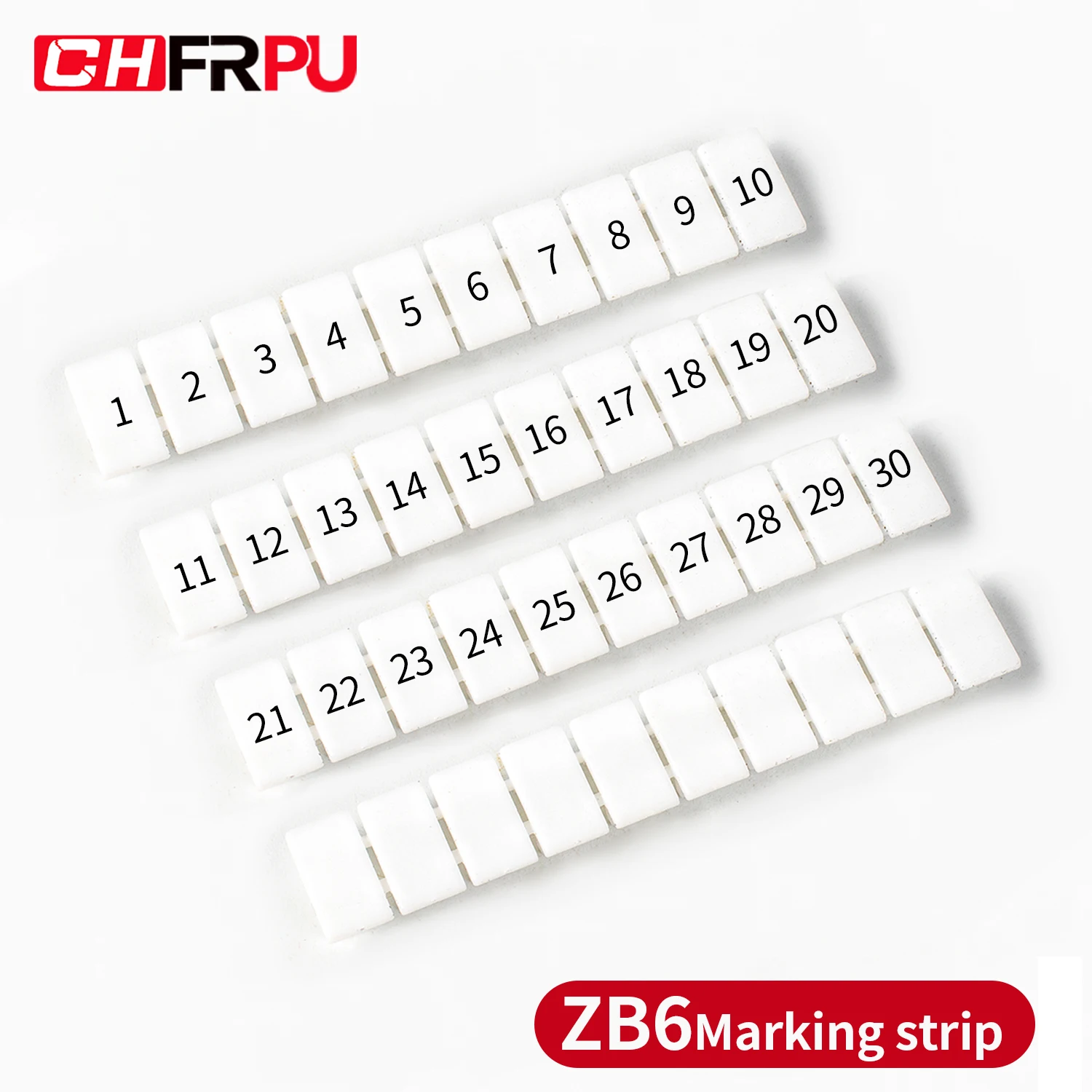 ZB6 UK Terminal block number plate ST4 uk5 applicable With numbers and blanks Quick Marker Strips Din Rail Terminal label 10pcs