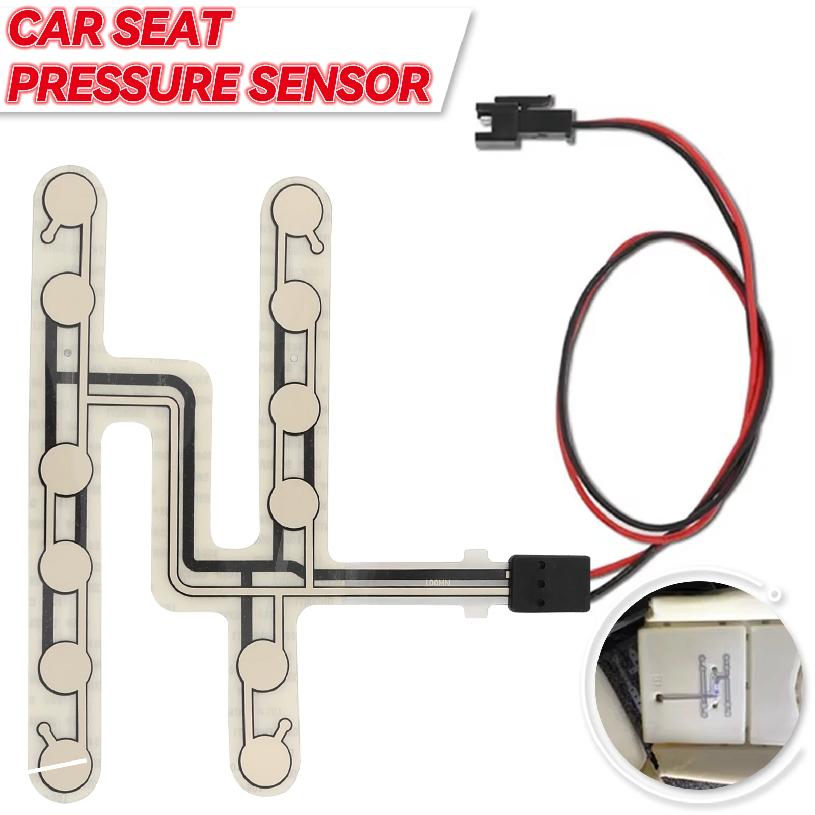 1Pc Universal Car Seat Pressure Sensor Safety Belt Warning Reminder Pad Occupied Seated Alarm Driving Accessory Pressure Sensor