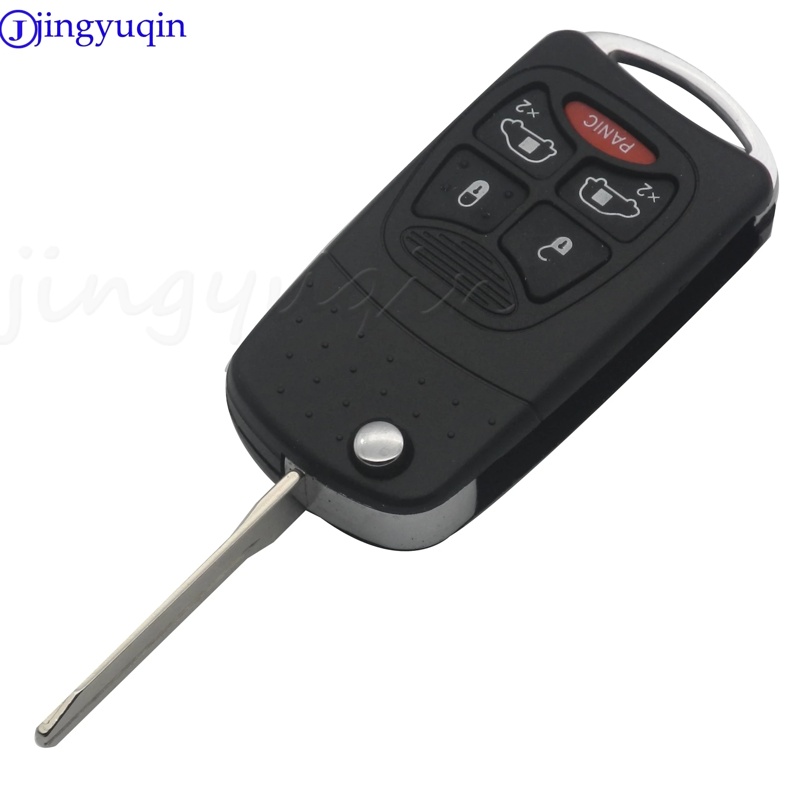 jingyuqin 5 button refit key case key cover for Dodge Jeep Commander Grand Cherokee Chrysler Aspen 300 FOB car