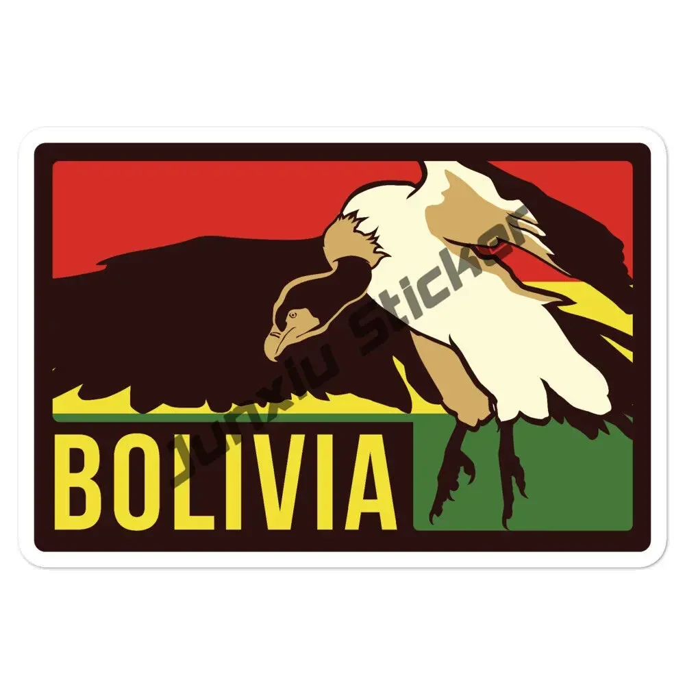 ملصقات بوليفيا المصنوعة في خريطة بوليفيا علم فريق كرة القدم ملصق سفر ملصق لاصق مقاوم للماء ملحقات القوارب البلاستيكية الديكور
