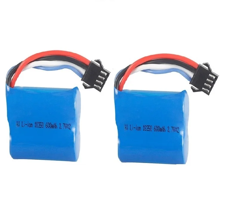 18350 3.7V 600mAh akumulator litowo-jonowy SM4P/USB dla UDI001 UDI011 jad motorówka 7.4V 600mAh li-SM-4P 3.7v * 2 wymienna bateria