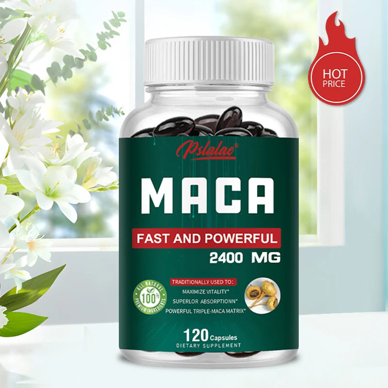 Organic Maca Root Powder Capsules - A Natural Energy Boost, Providing Positive Energy Levels and Increased Focus