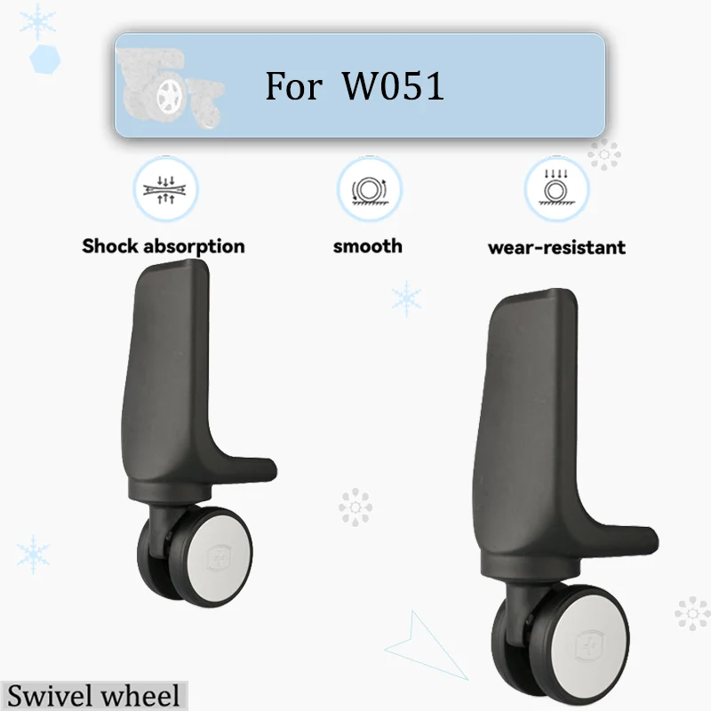 

For W051 Heavy-Duty Universal Luggage Replacement Wheels - Silent-Rolling Repair Kit for Carry-On and Checked Luggage