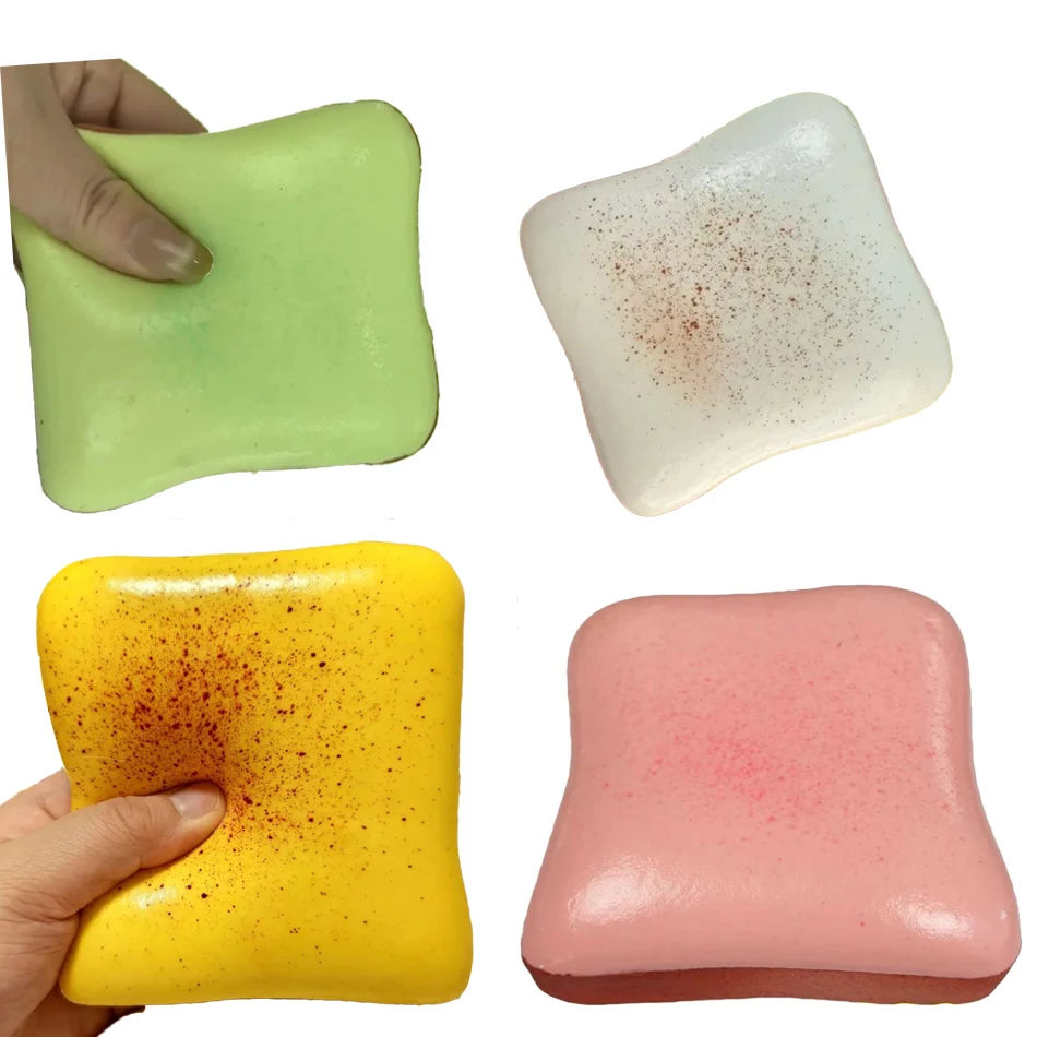 

Dumpling Squishy Bread Squeeze Fidget Toy Soft Simulated Toast Stress Relief Decompression Slow Rebound Sensory Toy for Adults