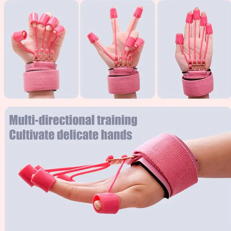 Rehabilitation Finger Gloves Grip Brace Anti-Slip Auxiliary Fixed Hand Fist Stroke Hemiplegia Patient Fingers Training Expander