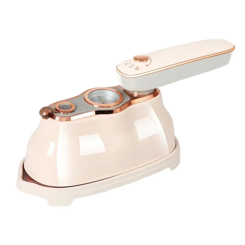 Ferro elétrico portátil portátil para roupas, vaporizador de tecido visível com temperatura para uso doméstico e em hotel