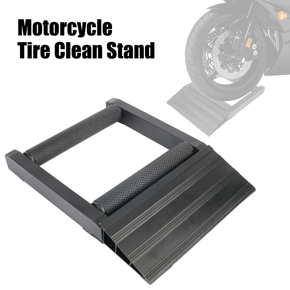 

Motorcycle Holder Roller Ramp Lift Tire Cleaning Stand Pit Bike Tyre Wash Lifter Motorbike Chain Clean Car Accessories Universal