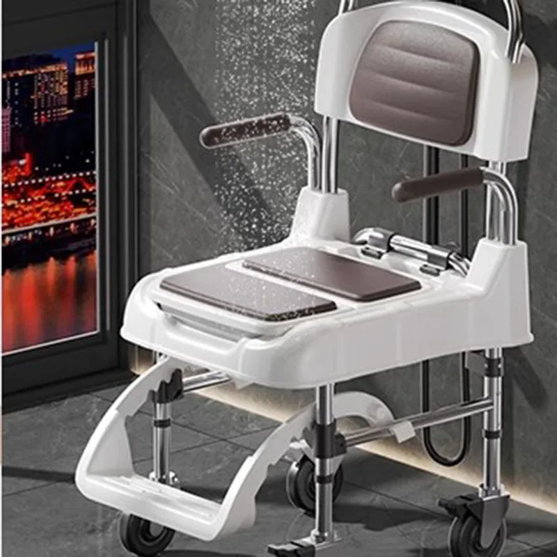 Wheels Toilet Bathroom Chair Low Elderly Portable Shower Baby Step Nordic Minder Stool Barber Bedroom Cadeira Home Furniture