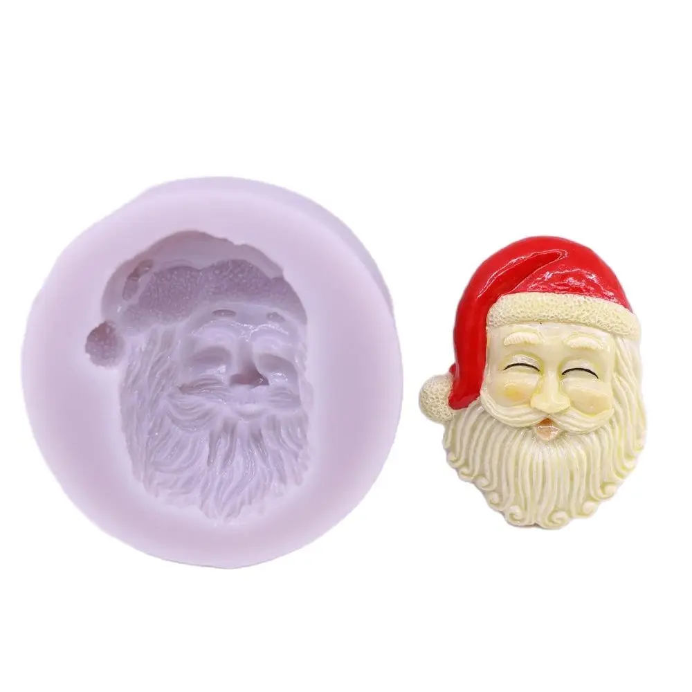 

Santa Claus Face Silicone Fondant Mold Holiday Party Chocolate Sugarcraft Icing Cake Decorating Baking Mould DIY Clay Resin