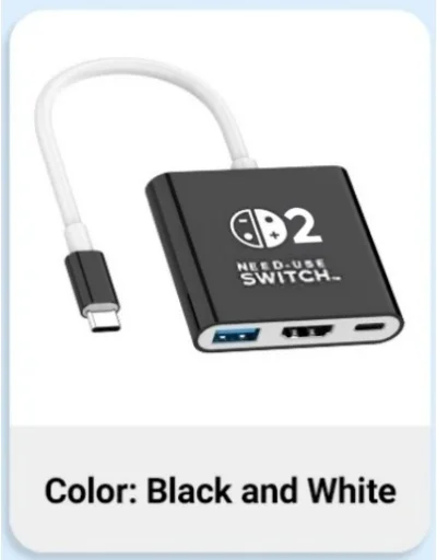 Dockingstation voor Nintendo Switch 2,4K 60Hz TYPE-C Hub met HDMI en USB-C 3.0 PD100W Charge Perfect voor Switch 2/Switch/OLED