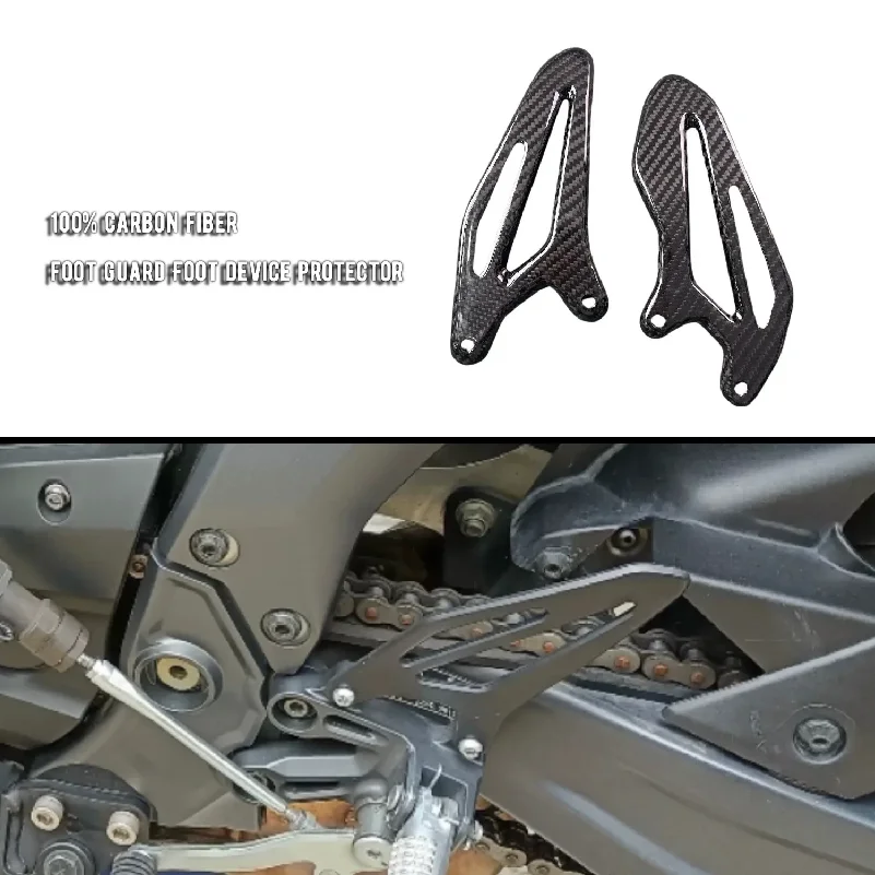 FOR YAMAHA YZF-R7 r7 2022-2025 Motorcycle Accessories, Carbon Fiber Foot Pad Protector, Driver's Heel Protector