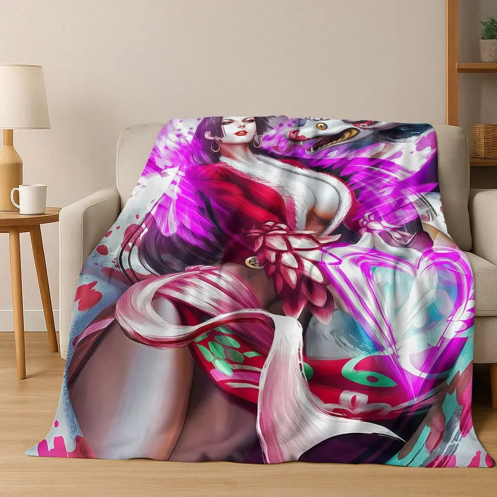 Anime Straw Hat Pirates Cartoon Flannel Blanket,Warm and Cozy Soft Throw Blanket for Home Bedroom Bed Sofa Picnic Cover Kid Gift