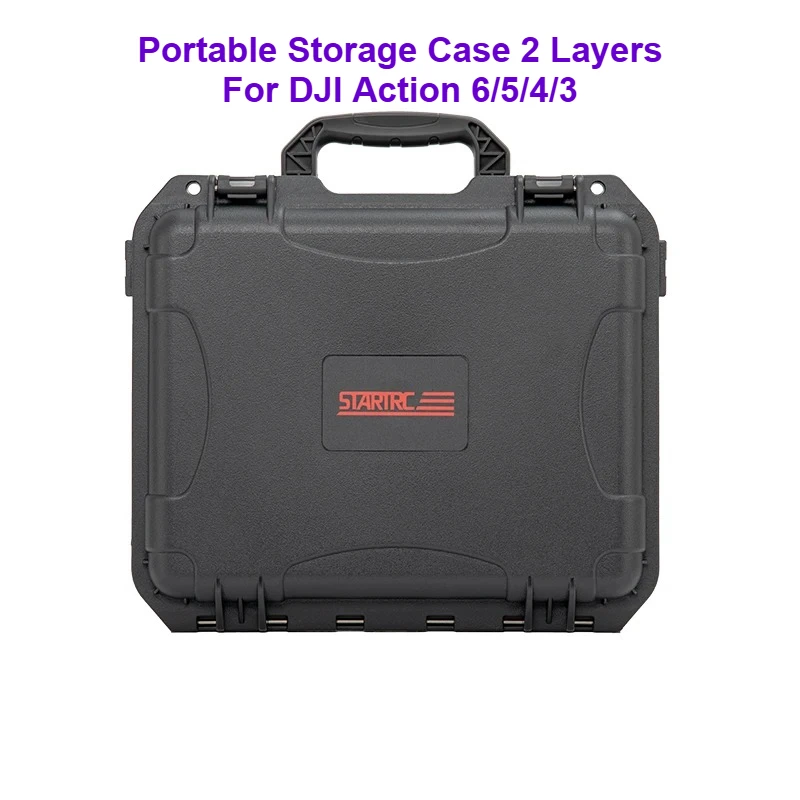 

Портативный чехол для хранения, 2-слойный чехол для DJI Action 6/5/4/3, жесткий водонепроницаемый чемодан, дорожный чемодан, аксессуар для камеры