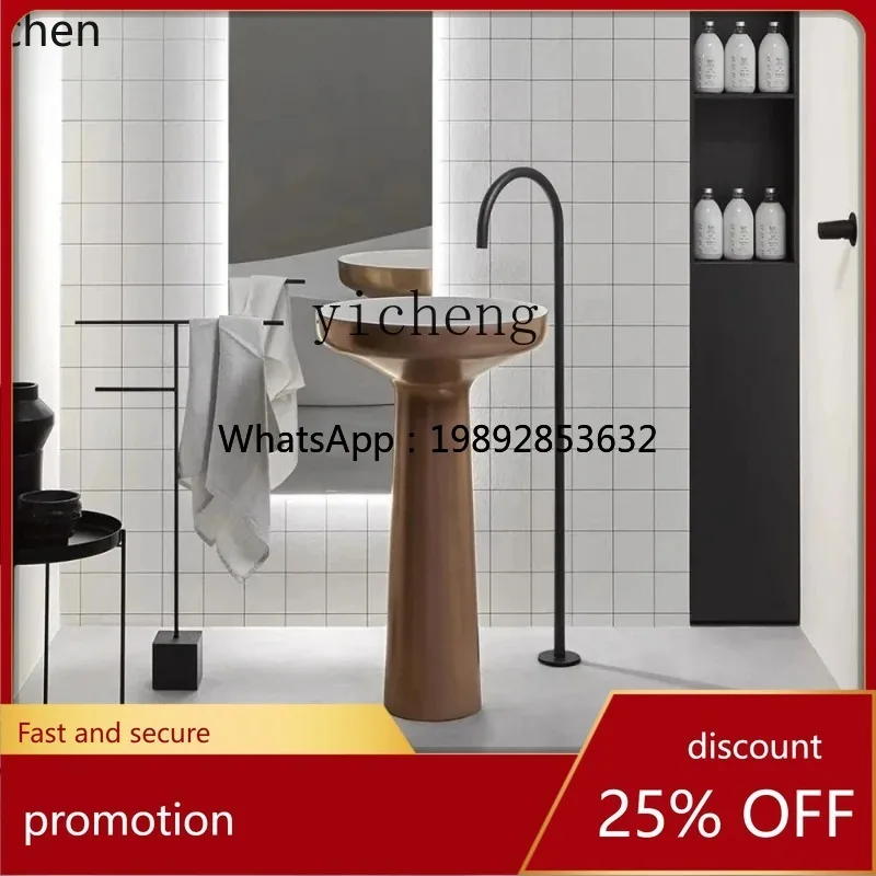 ABB  light luxury floor-to-ceiling column basin hand wash basin hotel clubhouse villa wash table French pool sink