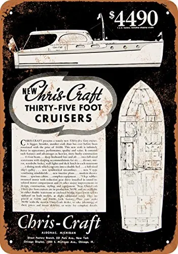 Wall-Color  Metal Sign - 1936 Chris-Craft Cruisers - Vintage Look