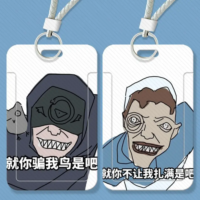 Identity V Emma Woods Norton Campbell Emil Anime Student Bus Subway Ferrule Protective Case Meal Card Holder Venue Mall Pendant