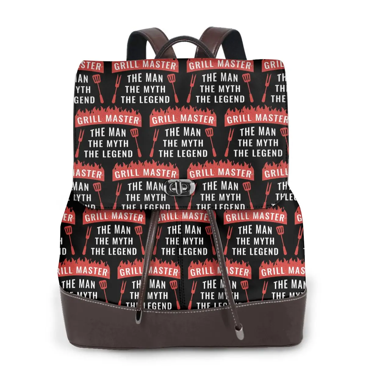 Dad The Man The Myth Grill Master Legend Bookbag School Student Bags Hiking Travel Daypack for Women Fashion Derma Backpack