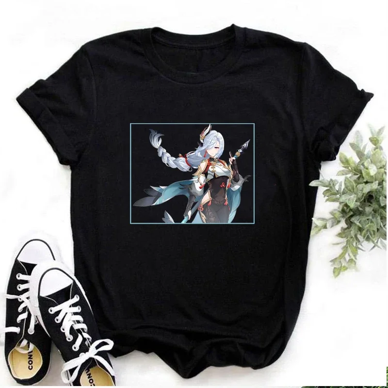 

Genshin Impact Women T-shirt Anime Print Casual Unisex Tees Fashion Harajuku Short Sleeve Tops Summer Round Neck Clothing Y2k