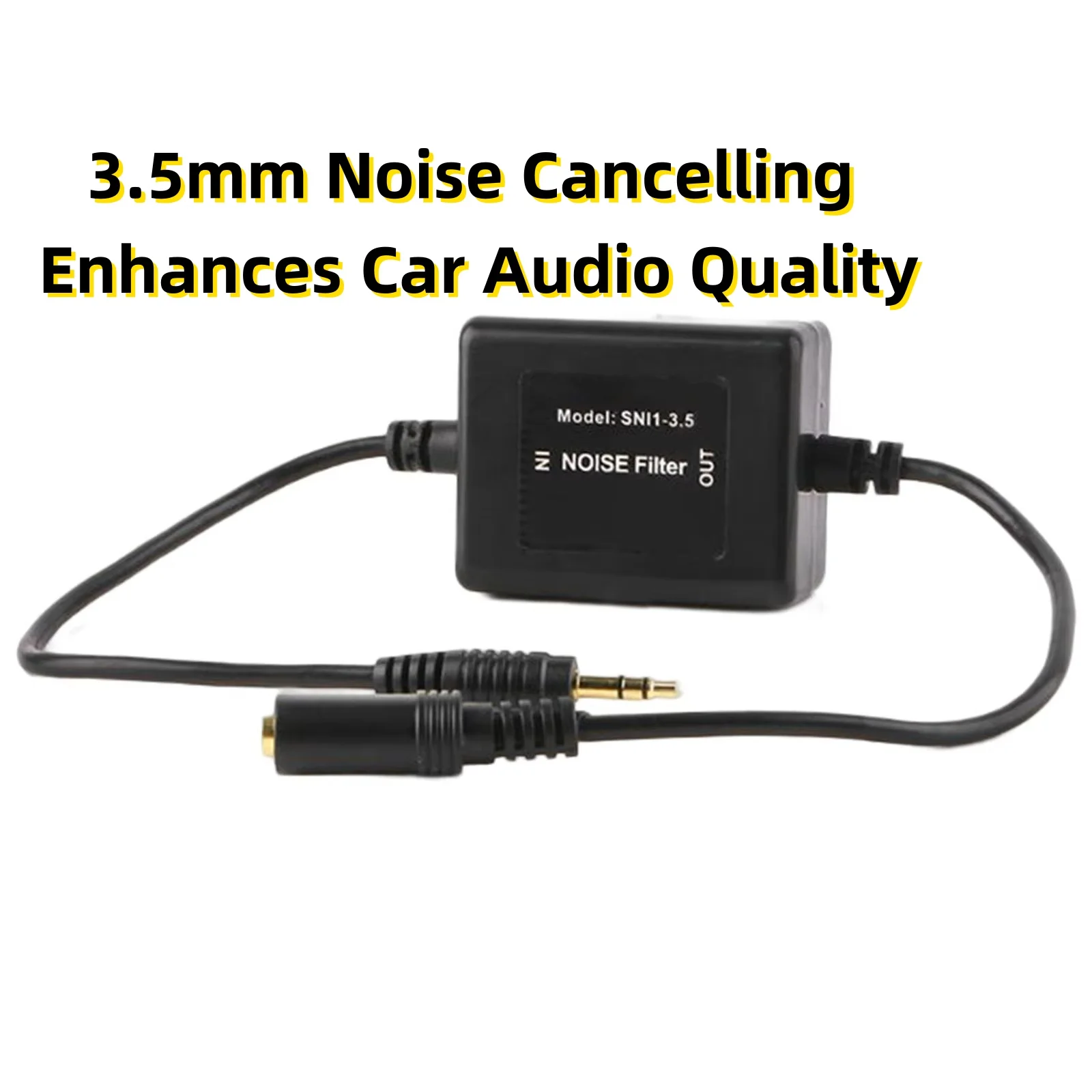 

3.5mm Ground Loop Noise Isolator - For Car AUX & Home Stereo Systems