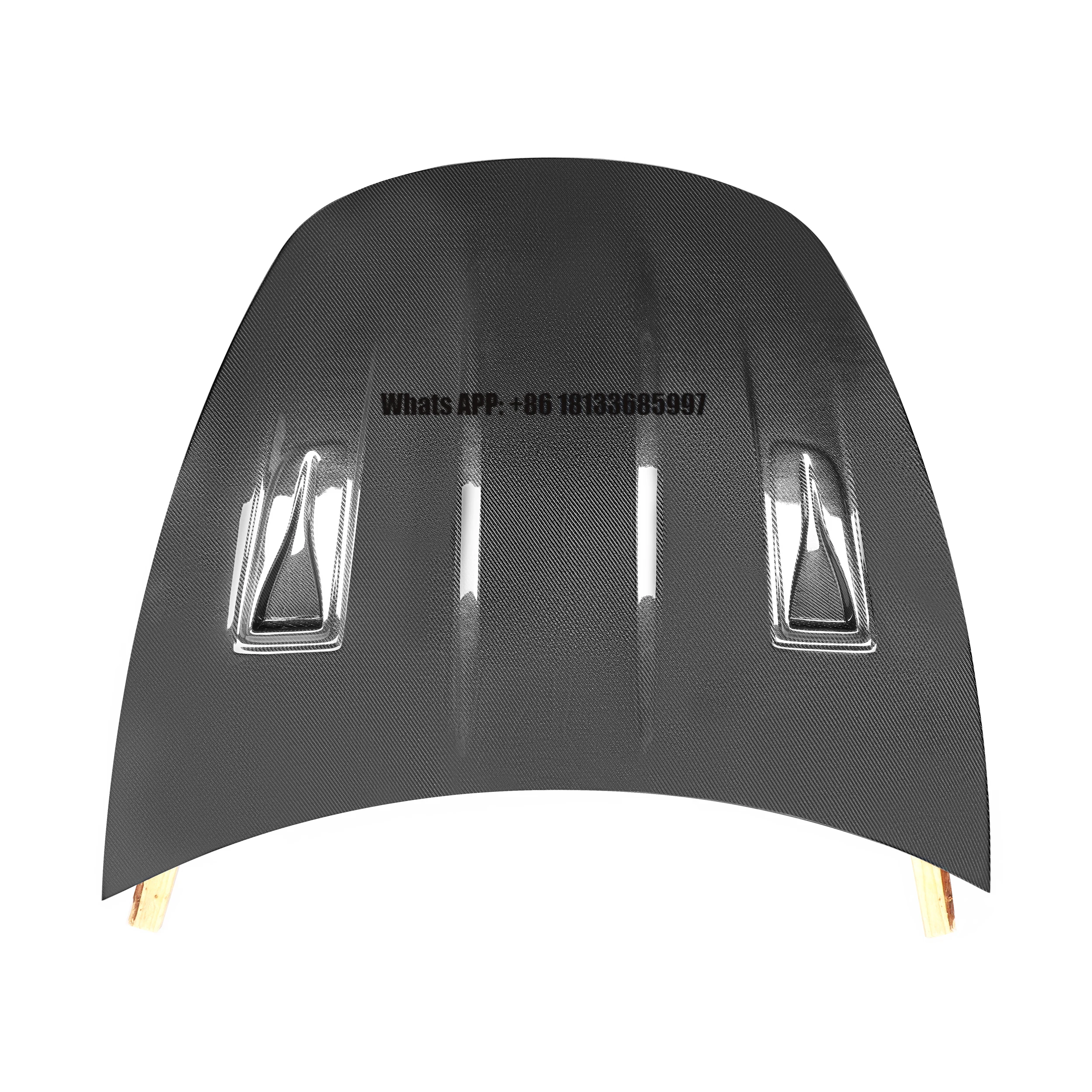 

Wet Carbon Fiber Car Parts RS Style Glossy Black Front Hood for Tesla Model 3 Front Bonnet Hood
