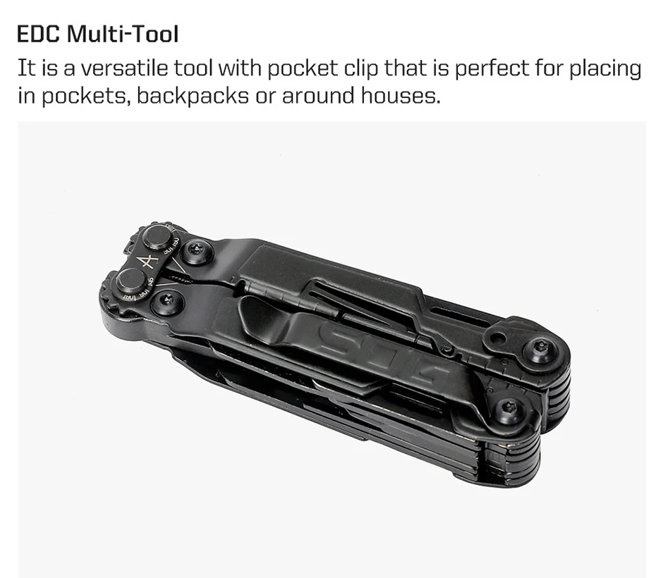 SOG 18 in 1 PowerPint Multitool Zange Klappmesser EDC Tragbares Multifunktionales Handwerkzeug für Camping, Angeln, Überleben und Reparaturen – Detail 12