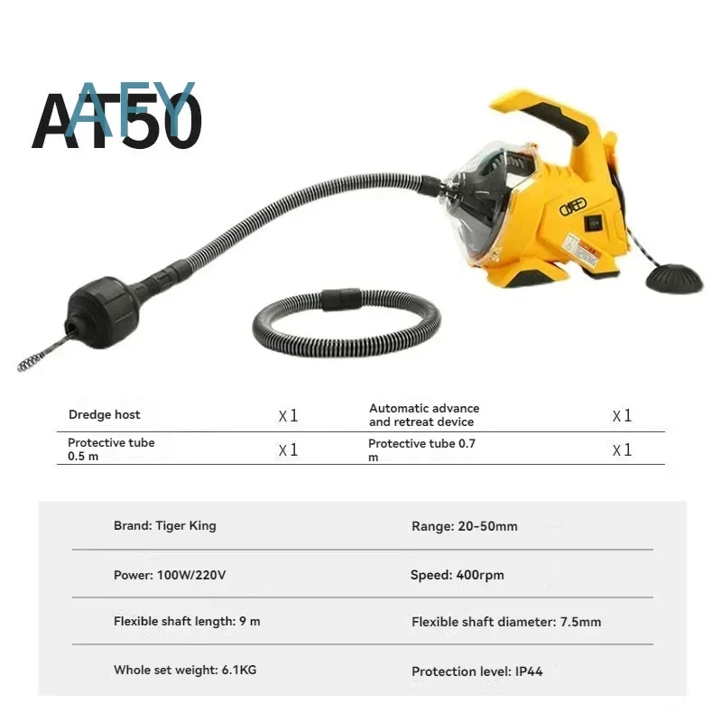Pipe Dredging Machine for Household Kitchen Floor Drain Sewer Blockage Removal Tool Automatic Drain Cleaner Unblocker