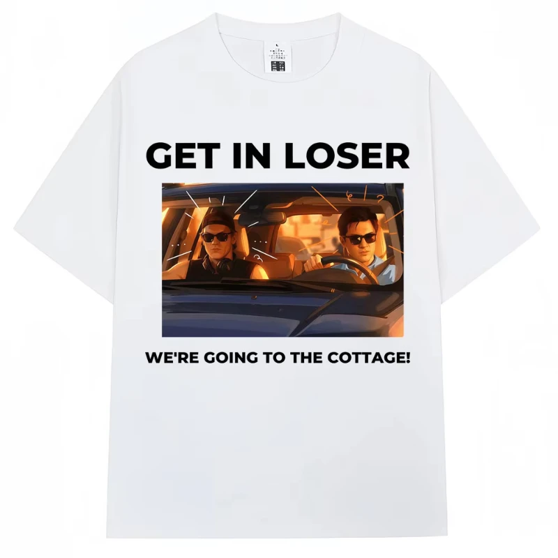 Heated Rivalry Funny Meme Graphic T Shirts I'm Coming The Cottage Hollanov Men Women Humor Vintage T-shirts Loose Cotton T Shirt