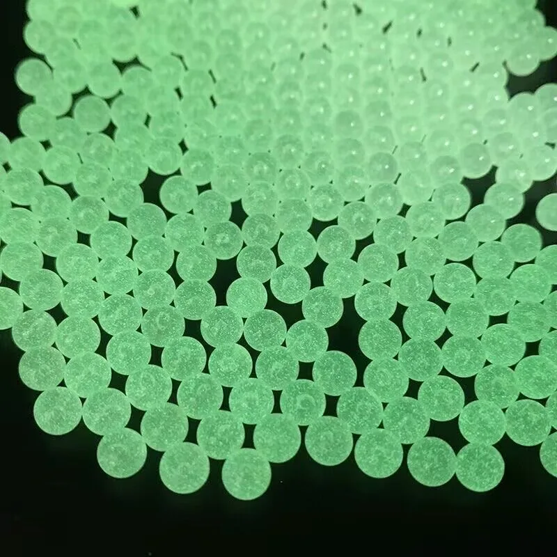 Proiettile di plastica da 5,95 mm Accessori per gioielli fatti a mano fai-da-te Sfera di plastica di precisione da 6 mm Palla giocattolo senza foro Sfera di perline incandescente notturna