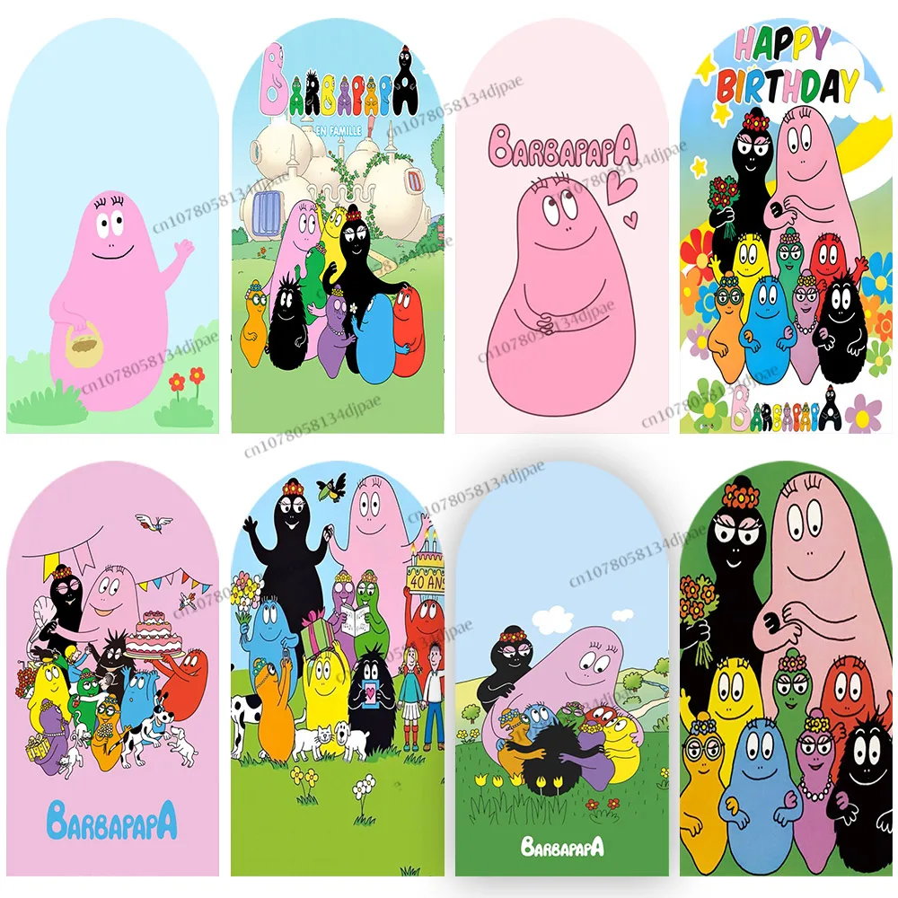 

Barbapapa Birthday Party Arch Background Cover Children Kid Backdrop Photograph Decorations Photo Studio Banner Props