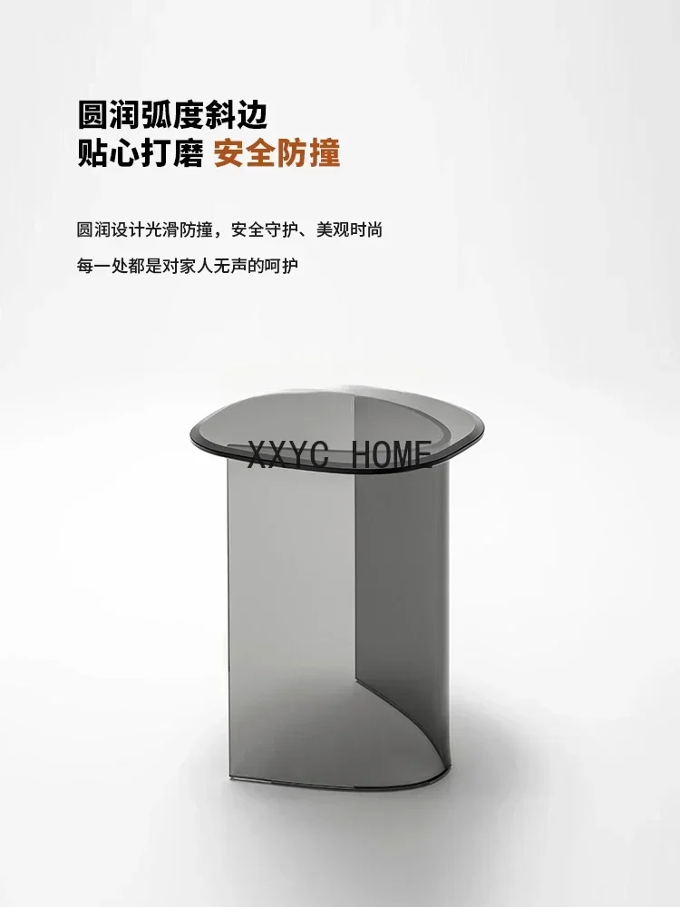 Modern Style Italian Minimalist Living Room Nordic Small Apartment Tempered Glass Lens Mingda Small Coffee Table Combination