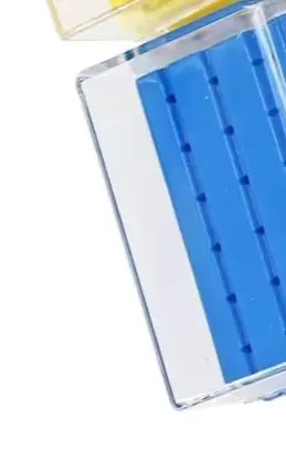 

24 Holes Plastic Dental Bur Holder Disinfection Carbide Burs Block Drills Case Box Blue/white/yellow for Dentist Lab Equipment