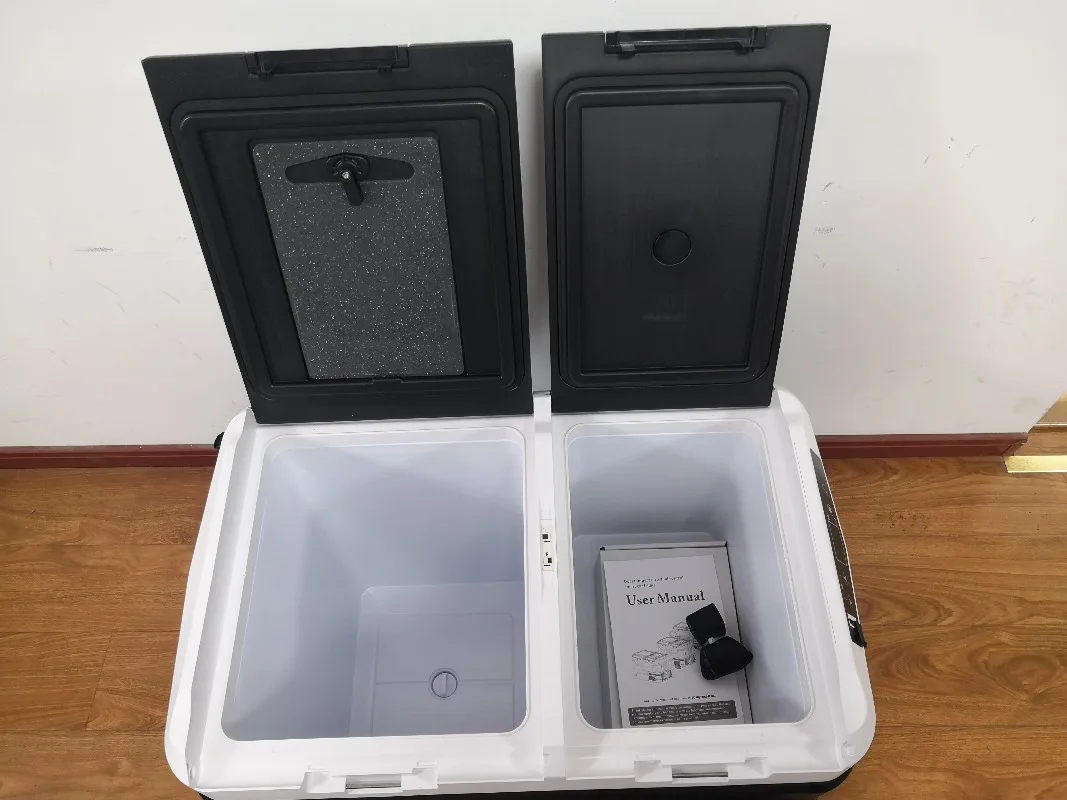 2022 نوع جديد ثلاجة سيارة تعمل بالطاقة الشمسية للتخييم ثلاجة صغيرة 12 فولت/24 فولت ثلاجة سيارة 60 لتر #5