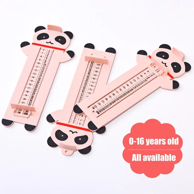 Dispositivi di misurazione del Sizer per scarpe per bambini Cute Panda tabella di misurazione accurata dispositivo di misurazione del piede per la casa misura della lunghezza del piede per bambini