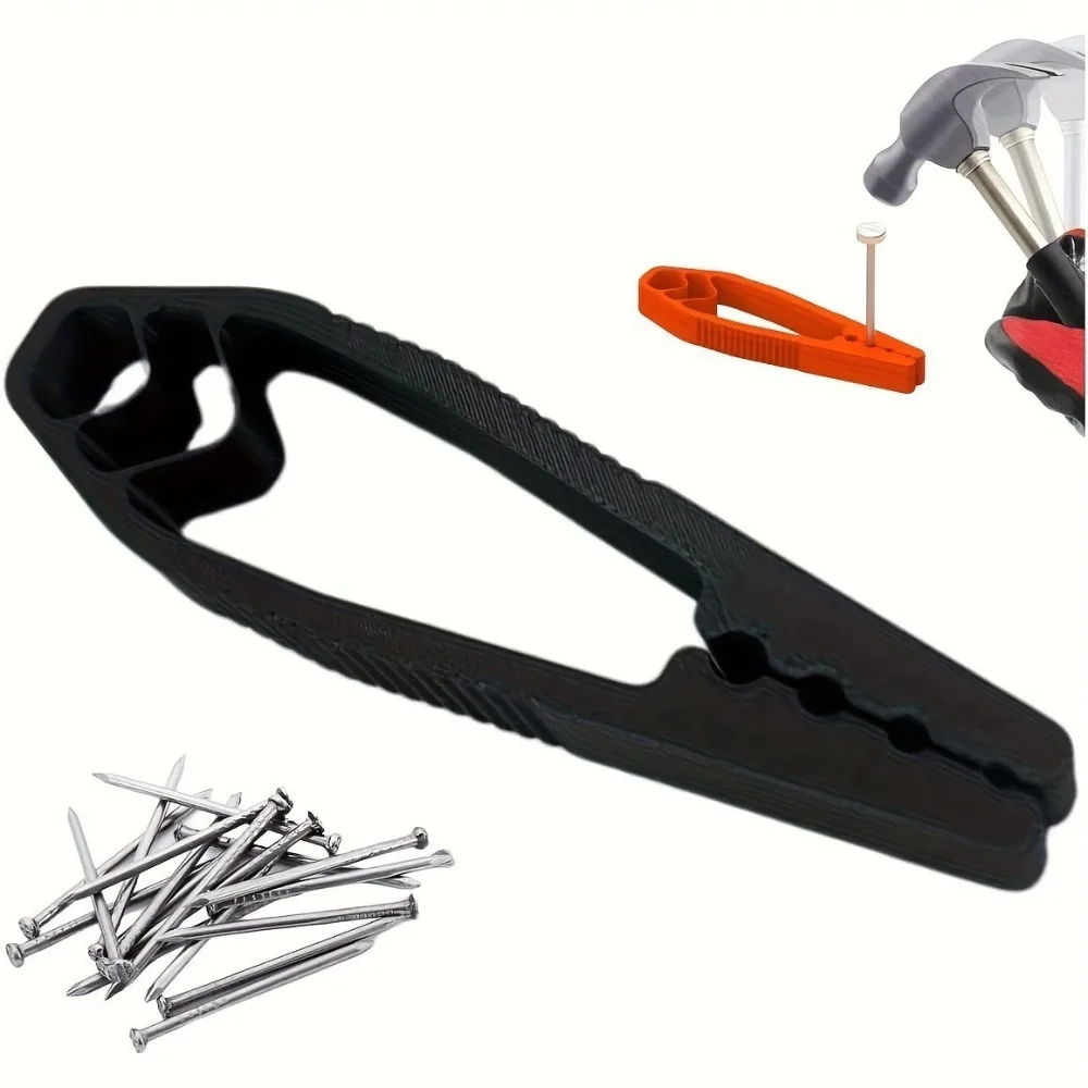 Portable Nail Fixer Tool Plastic Woodworking Nail Fixer for Safe Hammering Woodworking Home Repair Protect Fingers One Hand Use view 3