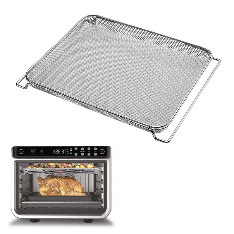 Cesta para asar horno de repuesto, bandeja para parrilla, cesta para freír de aire de acero inoxidable 304 para Ninja Foodi SP100/SP101B1/SP300 DT200